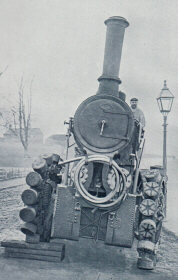 photo of 'No 2 Engine' turning a corner over an obstacle