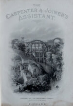 Title page of 'The Carpenter and Joiner's Assistant', showing the Ballochmyle Viaduct under construction